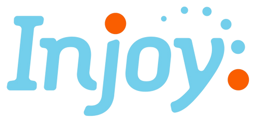 Logo of the brand 'Injoy' with a playful design on a white background